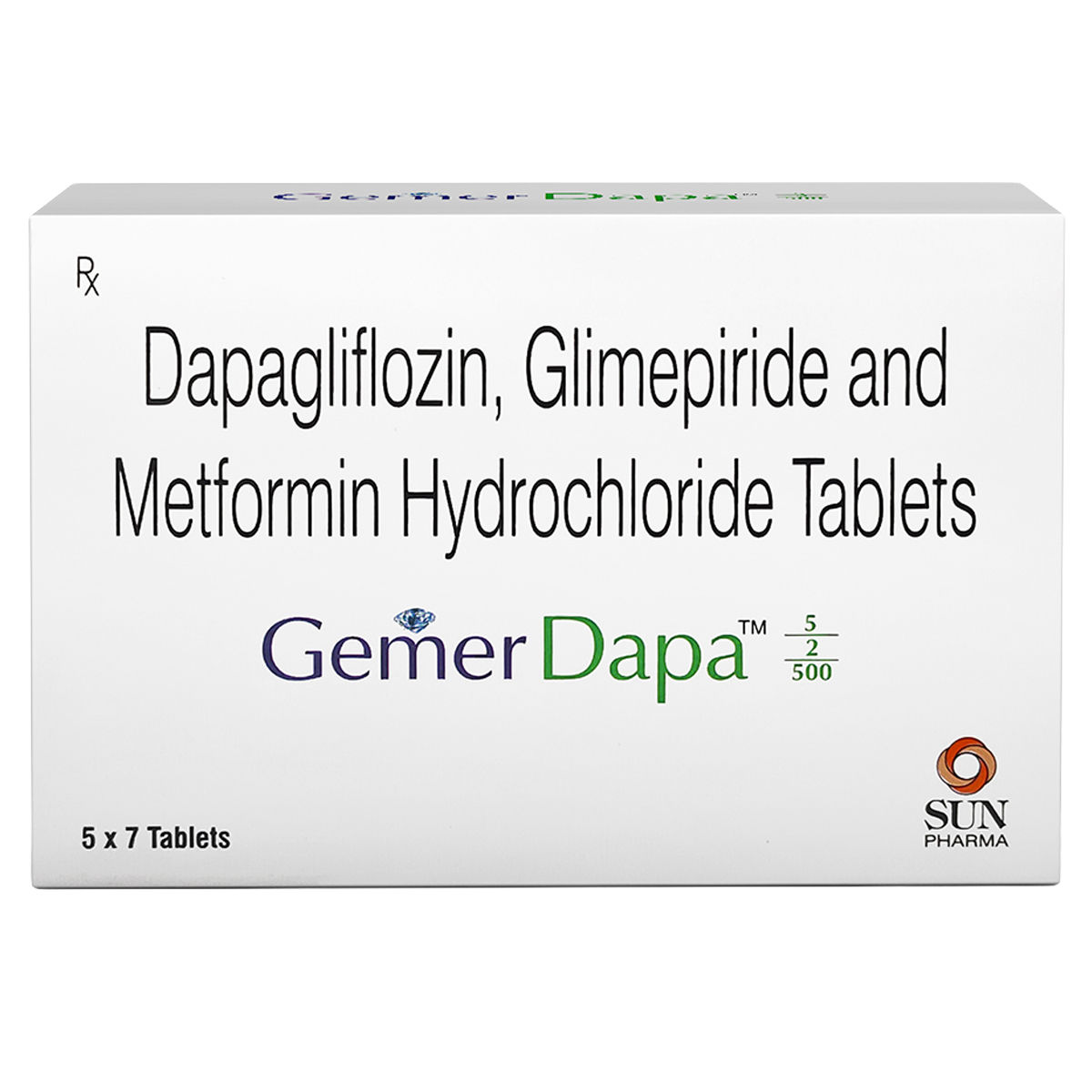 Gemer Dapa 5/2/500 Tablet 7's Gemer Dapa 5/2/500 Tablet 7's