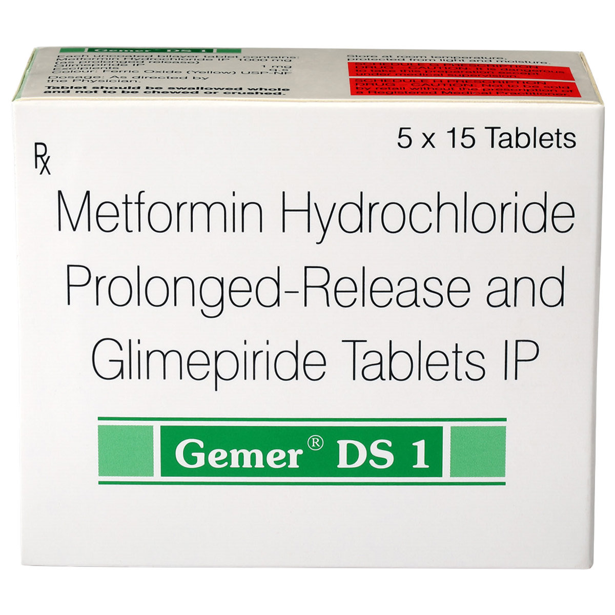 Gemer DS 1 Tablet 15's, Pack of 15 TabletS Gemer DS 1 Tablet 15's, Pack of 15 TabletS