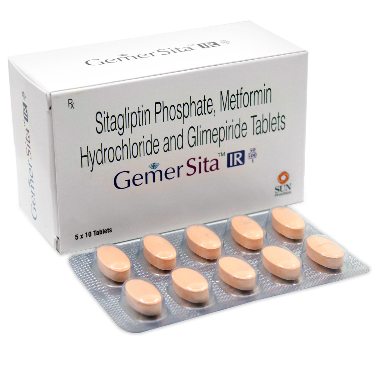 Gemer Sita IR 50/500/1 Tablet 10's, Pack of 10 TabletS Gemer Sita IR 50/500/1 Tablet 10's, Pack of 10 TabletS