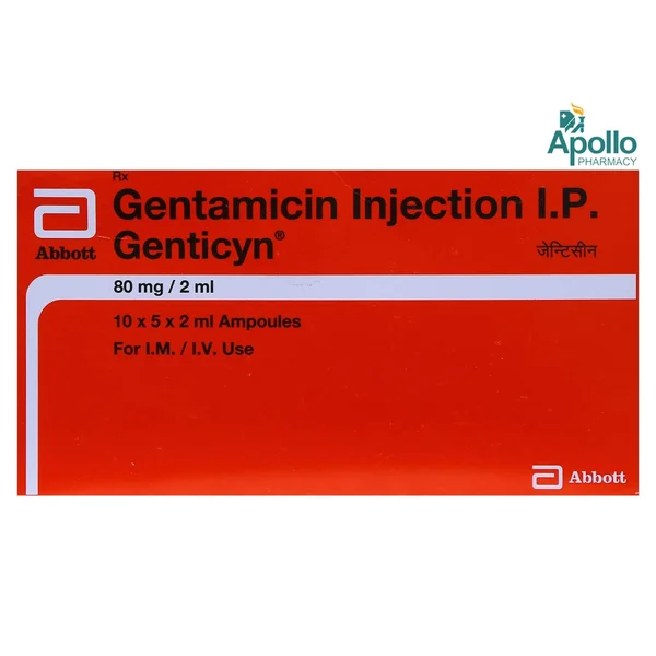 Genticyn 80 mg Injection 2 ml, Pack of 1 Injection