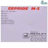 Gepride M-3 Tablet 10's, Pack of 10 TABLETS