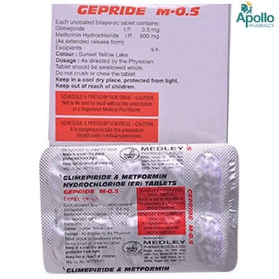 Gepride M-0.5 Tablet 10's, Pack of 10 TabletS