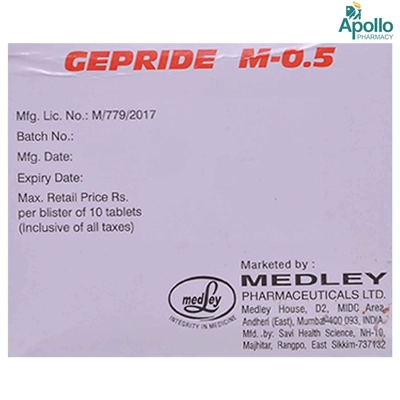 Gepride M-0.5 Tablet 10's, Pack of 10 TabletS