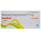 Gerbisa Children Suppository 5's, Pack of 5 TABLETS