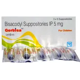 Gerbisa Children Suppository 5's, Pack of 5 TABLETS