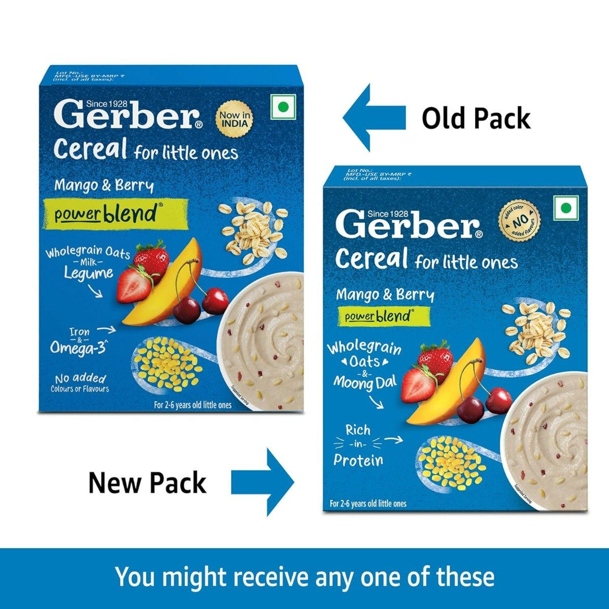 Gerber Cereal Mango & Berry Powder for 2-6 Year Old Kids, 300 gm Refill Pack, Pack of 1 Gerber Cereal Mango & Berry Powder for 2-6 Year Old Kids, 300 gm Refill Pack, Pack of 1