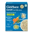 Gerber Cereal Spinach & Carrot Powder for 2-6 Year Old Kids, 300 gm Refill Pack