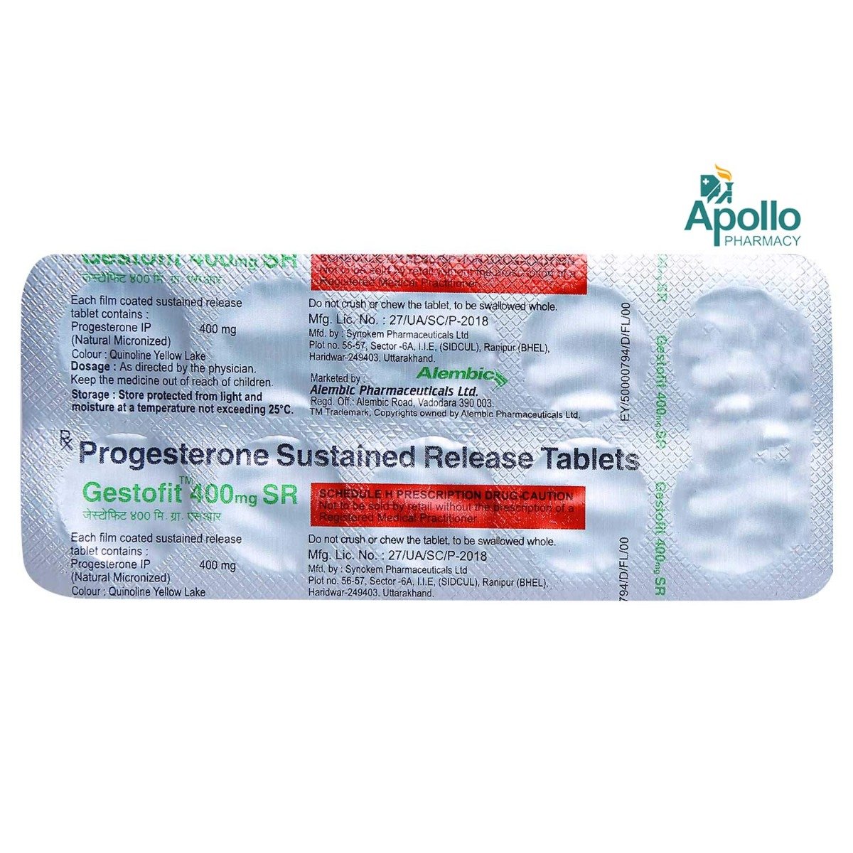 Gestofit 400 mg SR Tablet 10's, Pack of 10 TABLETS Gestofit 400 mg SR Tablet 10's, Pack of 10 TABLETS