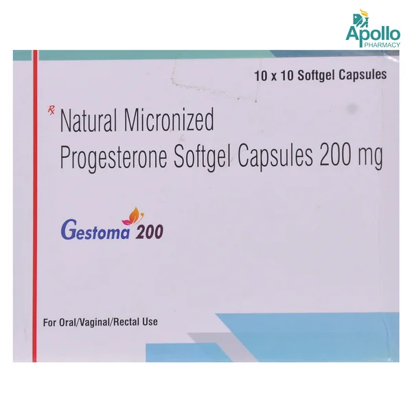 GESTOMA 200MG SOFTGEL CAPSULE 10'S, Pack of 10 CapsuleS