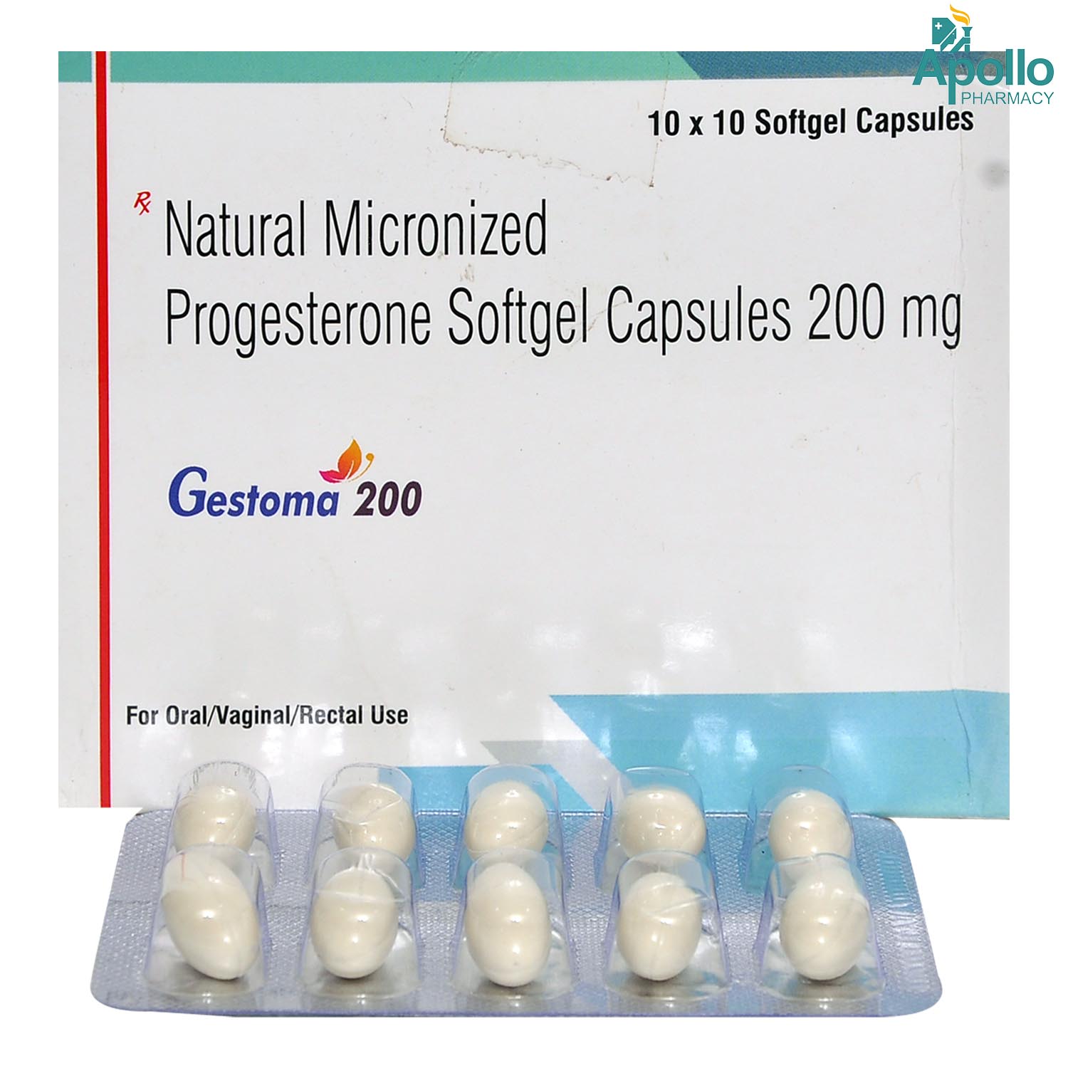 GESTOMA 200MG SOFTGEL CAPSULE 10'S, Pack of 10 CapsuleS GESTOMA 200MG SOFTGEL CAPSULE 10'S, Pack of 10 CapsuleS
