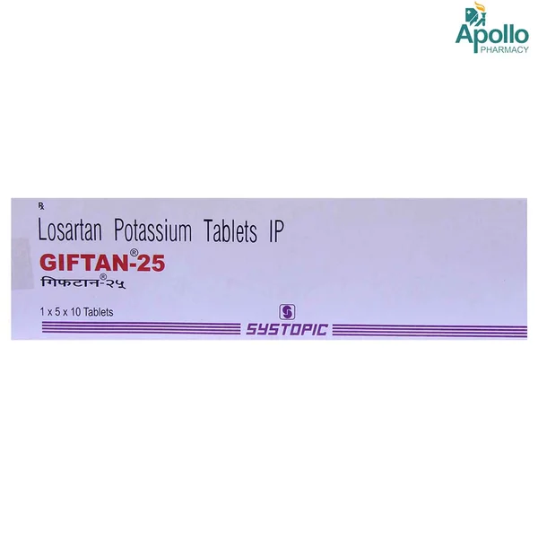 Giftan 25 mg Tablet 10's