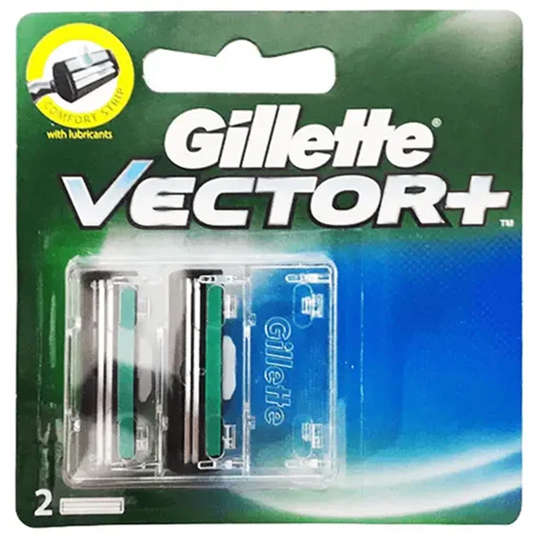 Gillette Vector Plus Cartridge, 2 Count, Pack of 1