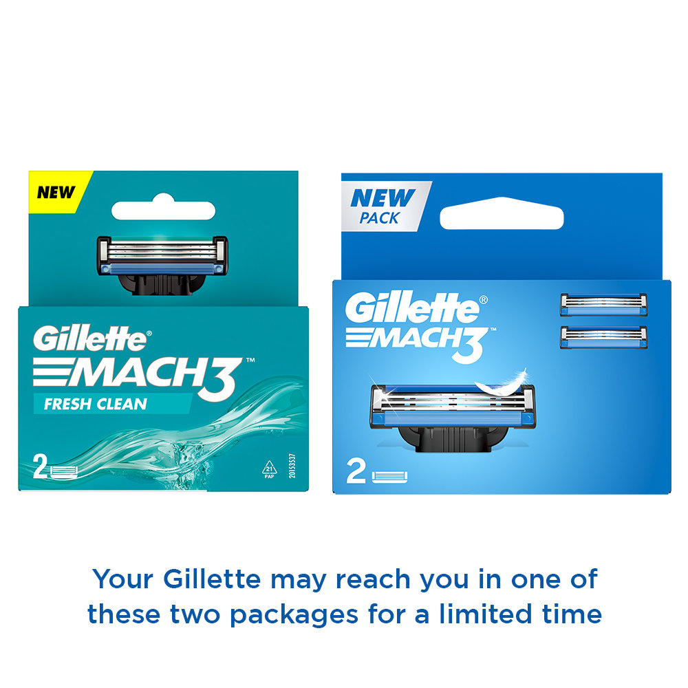 Gillette Mach3 Cartridge, 2 Count, Pack of 1 Gillette Mach3 Cartridge, 2 Count, Pack of 1