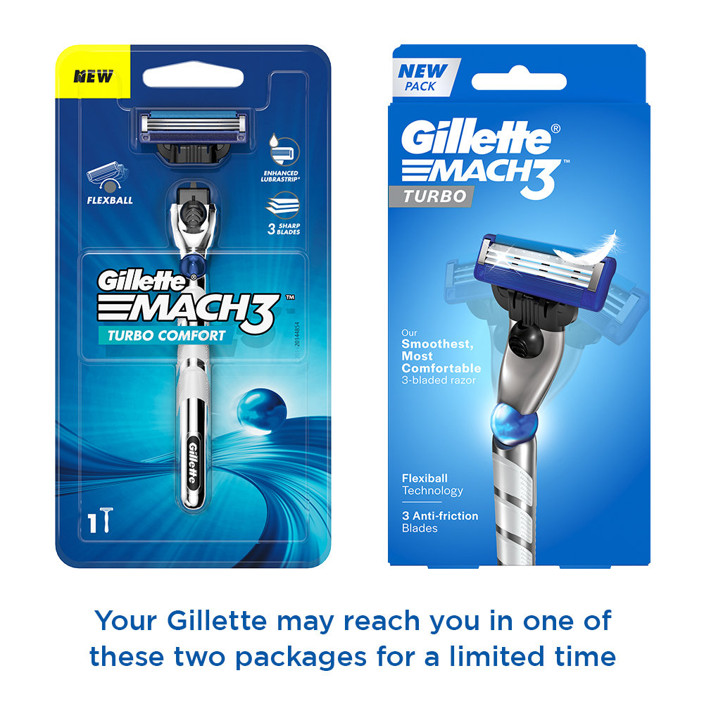 Gillette Mach3 Turbo Razor, 1 Count, Pack of 1 Gillette Mach3 Turbo Razor, 1 Count, Pack of 1