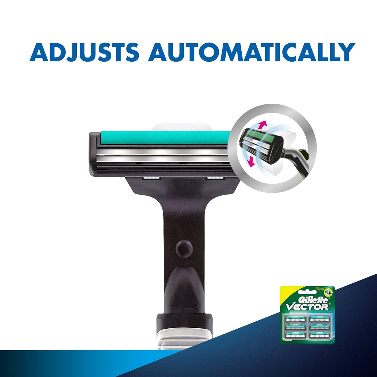 Gillette Vector Plus Cartridge, 6 Count, Pack of 1 Gillette Vector Plus Cartridge, 6 Count, Pack of 1