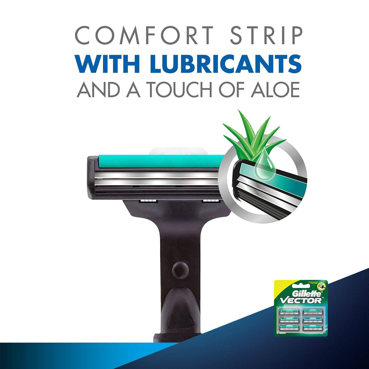 Gillette Vector Plus Cartridge, 6 Count, Pack of 1 Gillette Vector Plus Cartridge, 6 Count, Pack of 1