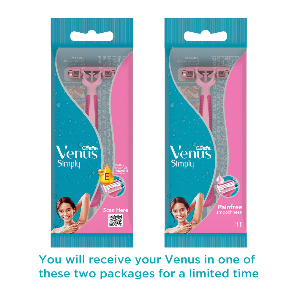 Gillette Simply Venus Women Razor, 1 Count, Pack of 1 Gillette Simply Venus Women Razor, 1 Count, Pack of 1