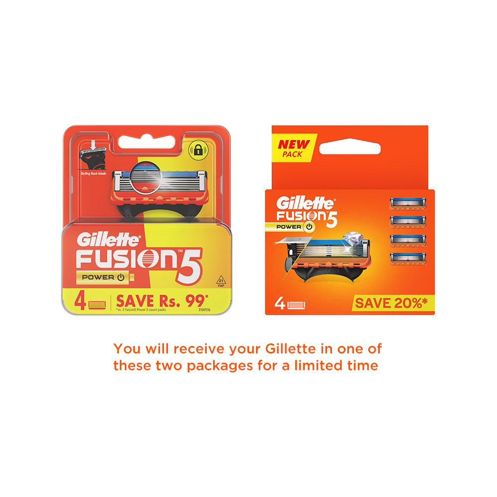 Gillette Fusion 5 Power Cartridge, 4 Count, Pack of 1 Gillette Fusion 5 Power Cartridge, 4 Count, Pack of 1