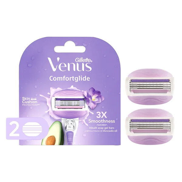 Gillette Venus Comfortglide Cartridge, 2 Count, Pack of 1