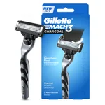 Gillette Mach3 Charcoal Shaving Razor for Men, 1 Count