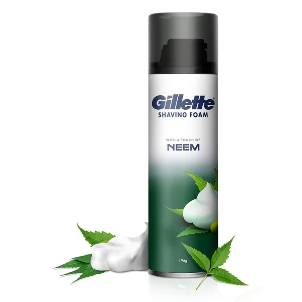 Gillette Neem Shaving Foam, 196 gm, Pack of 1