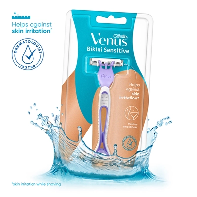 Gillette Venus Bikini Sensitive Razor, 1 Count, Pack of 1