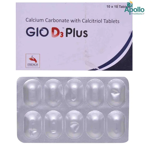 Gio D3 Plus Tablet 10's, Pack of 10 TabletS