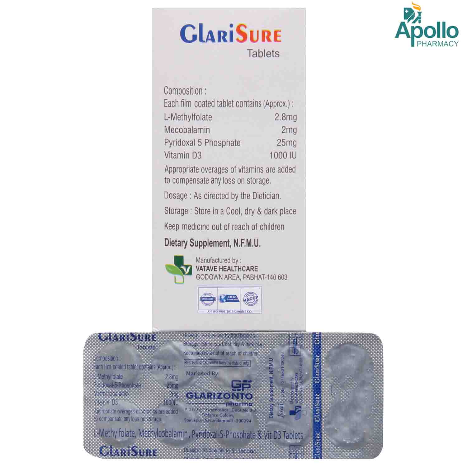 Glarisure Tablet 10's, Pack of 10 TABLETS Glarisure Tablet 10's, Pack of 10 TABLETS