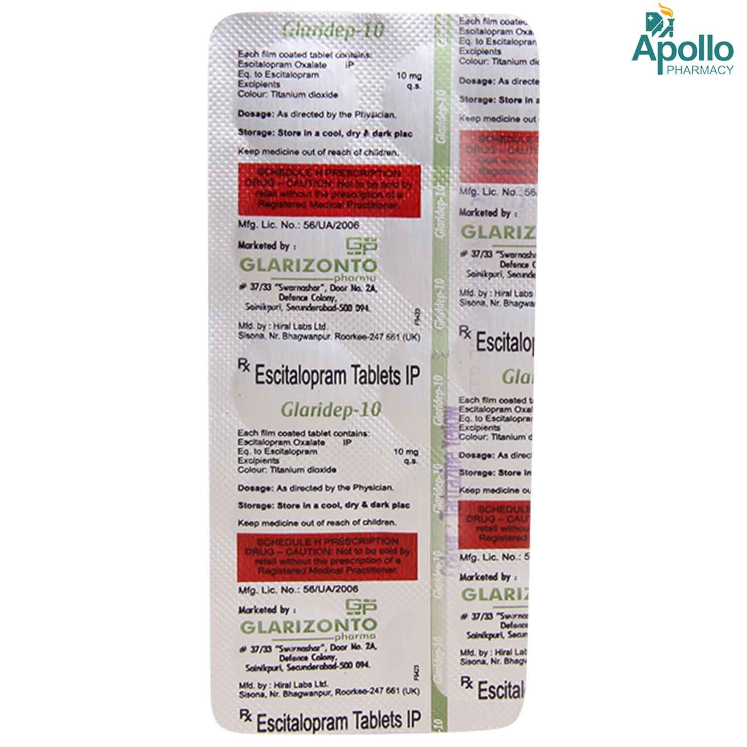 GLARIDEP 10MG TABLET 10'S, Pack of 10 TabletS GLARIDEP 10MG TABLET 10'S, Pack of 10 TabletS