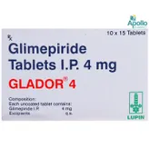 Glador 4 Tablet 15's, Pack of 15 TABLETS