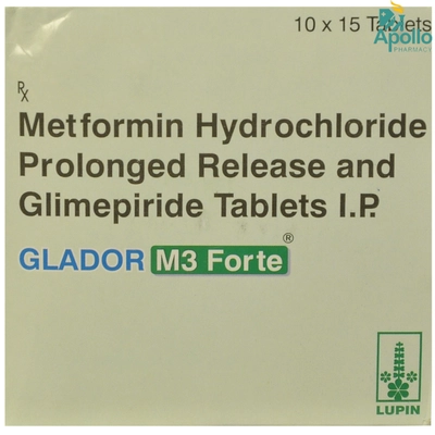 Glador M3 Forte Tablet 15's, Pack of 15 TabletS