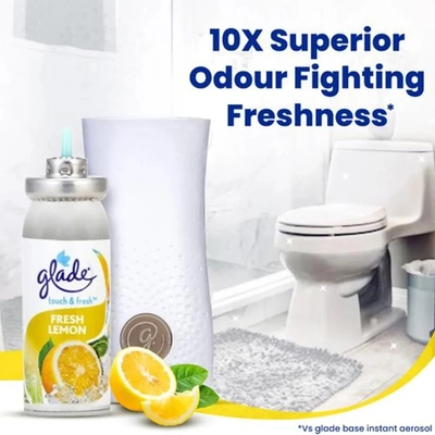 Glade Touch &amp; Fresh Lemon Fresh Aerosol, 12 ml (Dispenser + Refill), Pack of 1