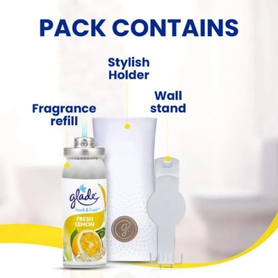 Glade Touch &amp; Fresh Lemon Fresh Aerosol, 12 ml (Dispenser + Refill), Pack of 1