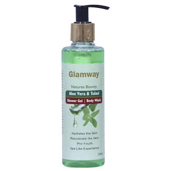 Glamway Tulasi & Aloe Vera Body Wash, 200 ml