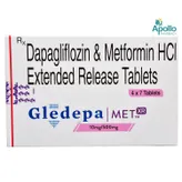 Gledepa Met XR 10/500 Tablet 7's, Pack of 7 TABLET ERS