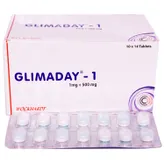 Glimaday-1 Tablet 14's, Pack of 14 TABLETS