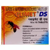 Glimet DS Tablet 10's, Pack of 10 TABLETS