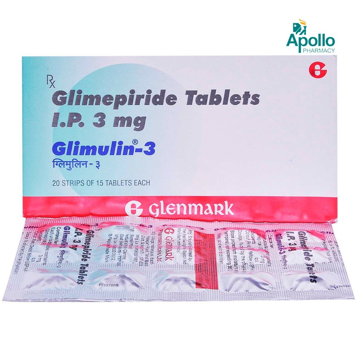 GLIMULIN 3 TABLET, Pack of 15 TABLETS GLIMULIN 3 TABLET, Pack of 15 TABLETS