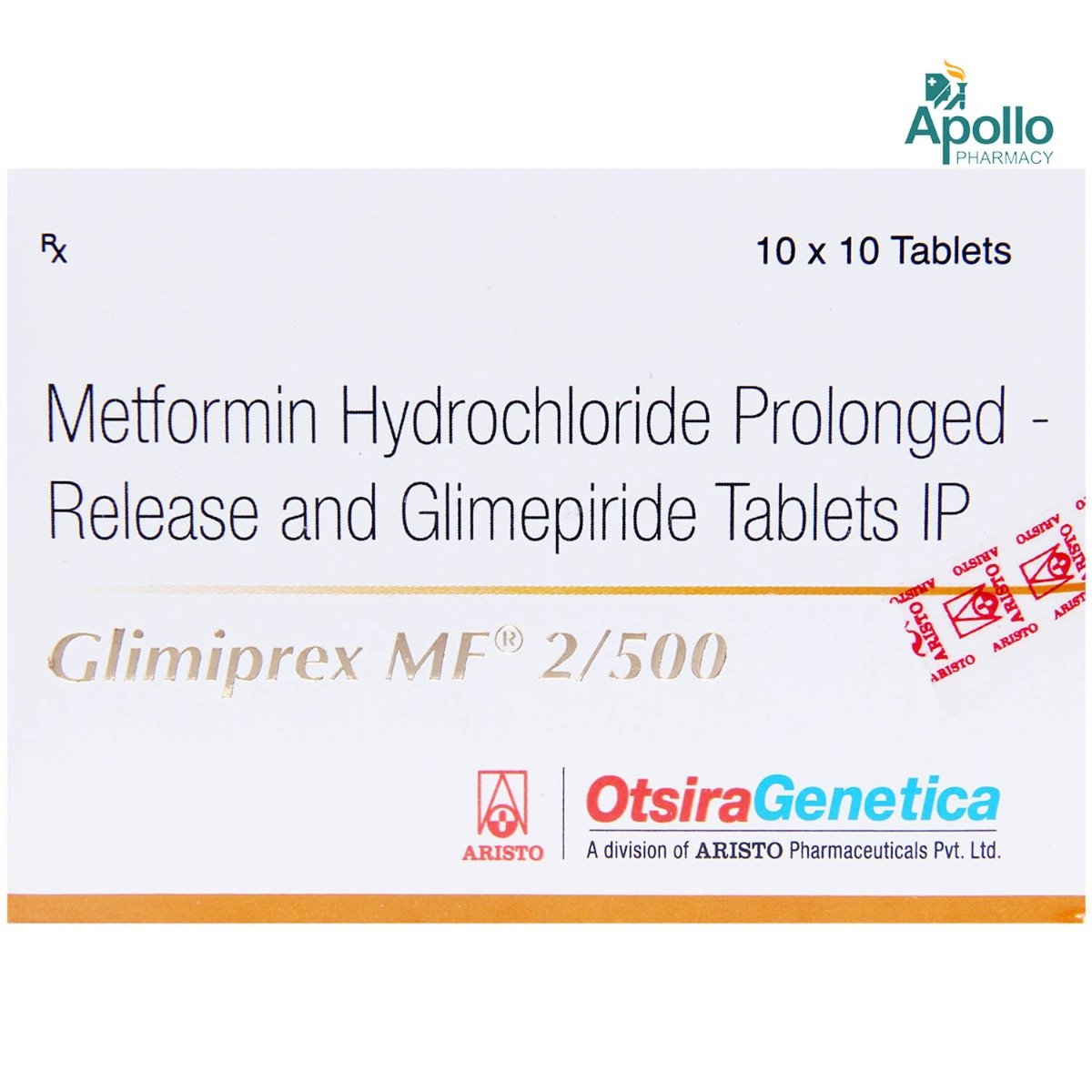 Glimiprex MF 2/500 Tablet 10's, Pack of 10 TABLETS Glimiprex MF 2/500 Tablet 10's, Pack of 10 TABLETS