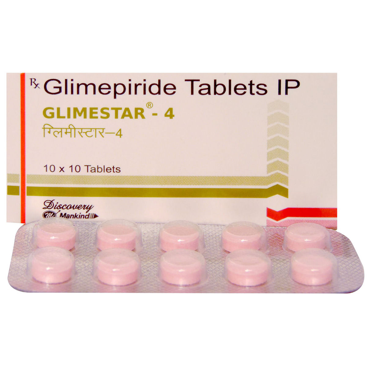 Glimestar 4 mg Tablet 10's, Pack of 10 TABLETS