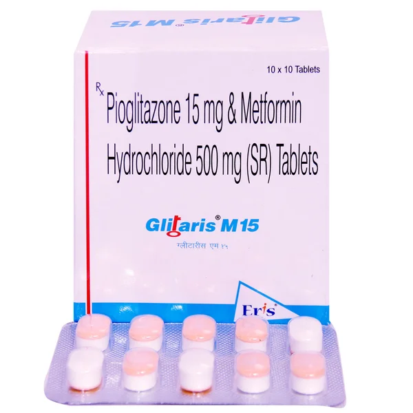 Glitaris M 15 Tablet 10's, Pack of 10