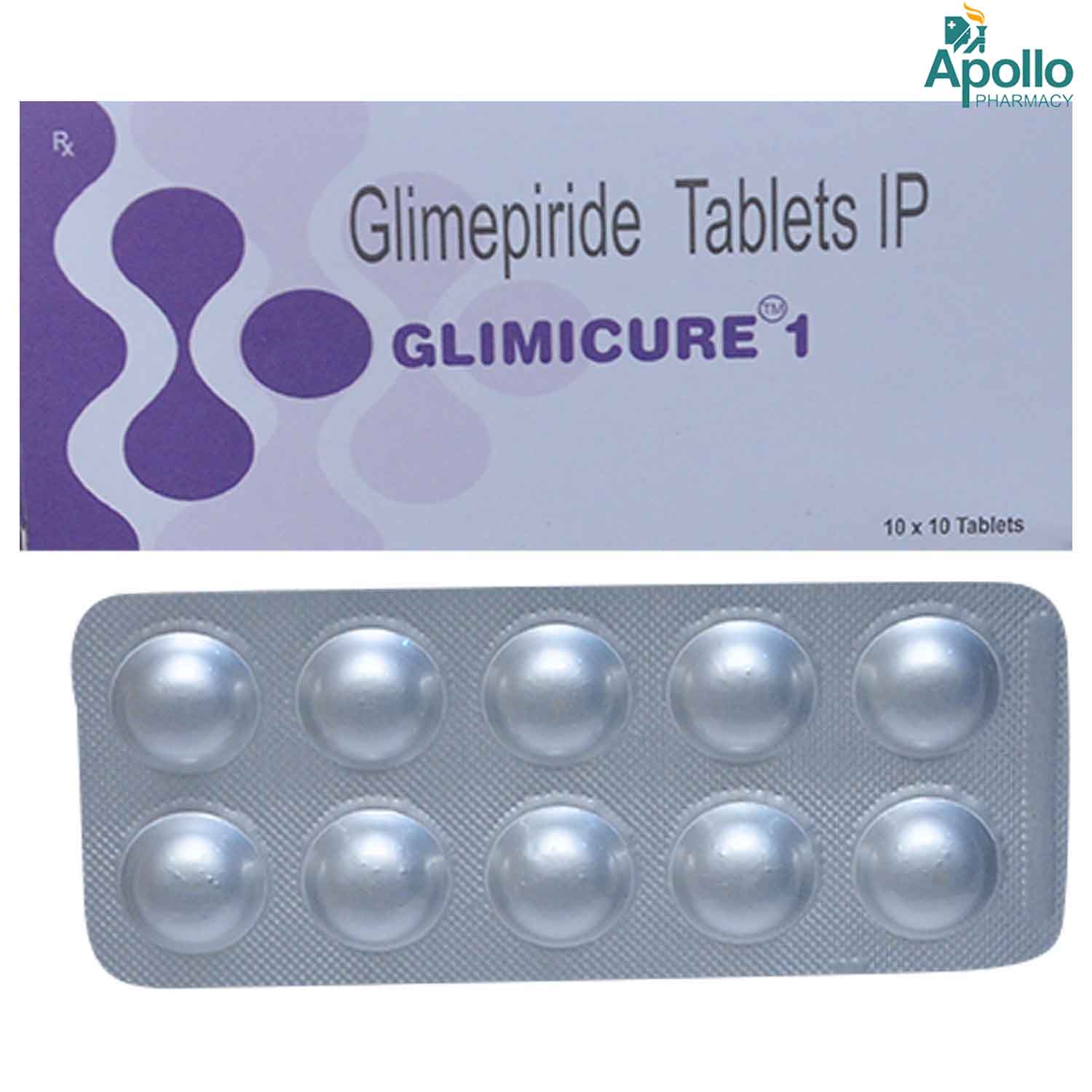 Glimicure 1 mg Tablet 10's, Pack of 10 TABLETS Glimicure 1 mg Tablet 10's, Pack of 10 TABLETS