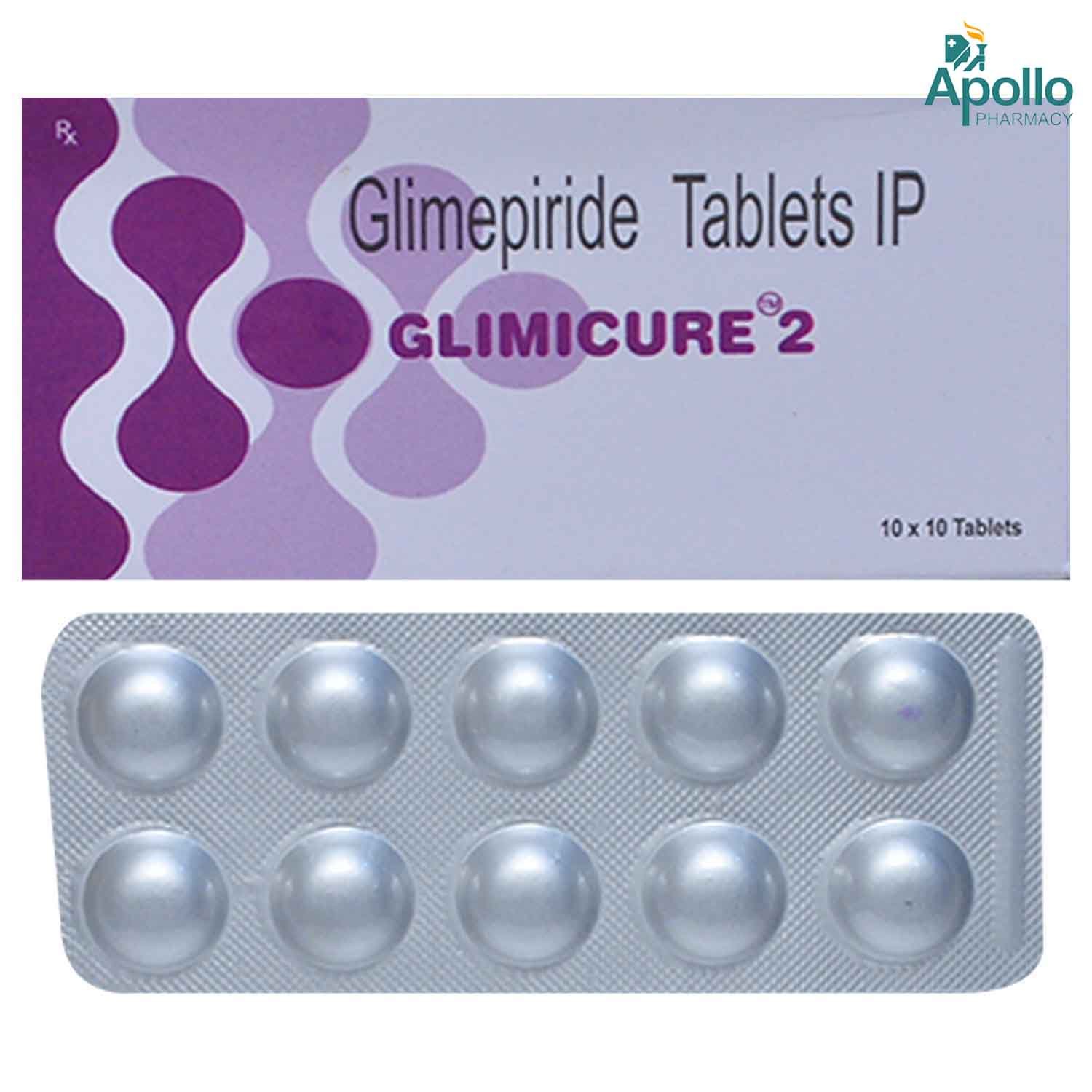 Glimicure 2 Tablet 10's, Pack of 10 TABLETS Glimicure 2 Tablet 10's, Pack of 10 TABLETS