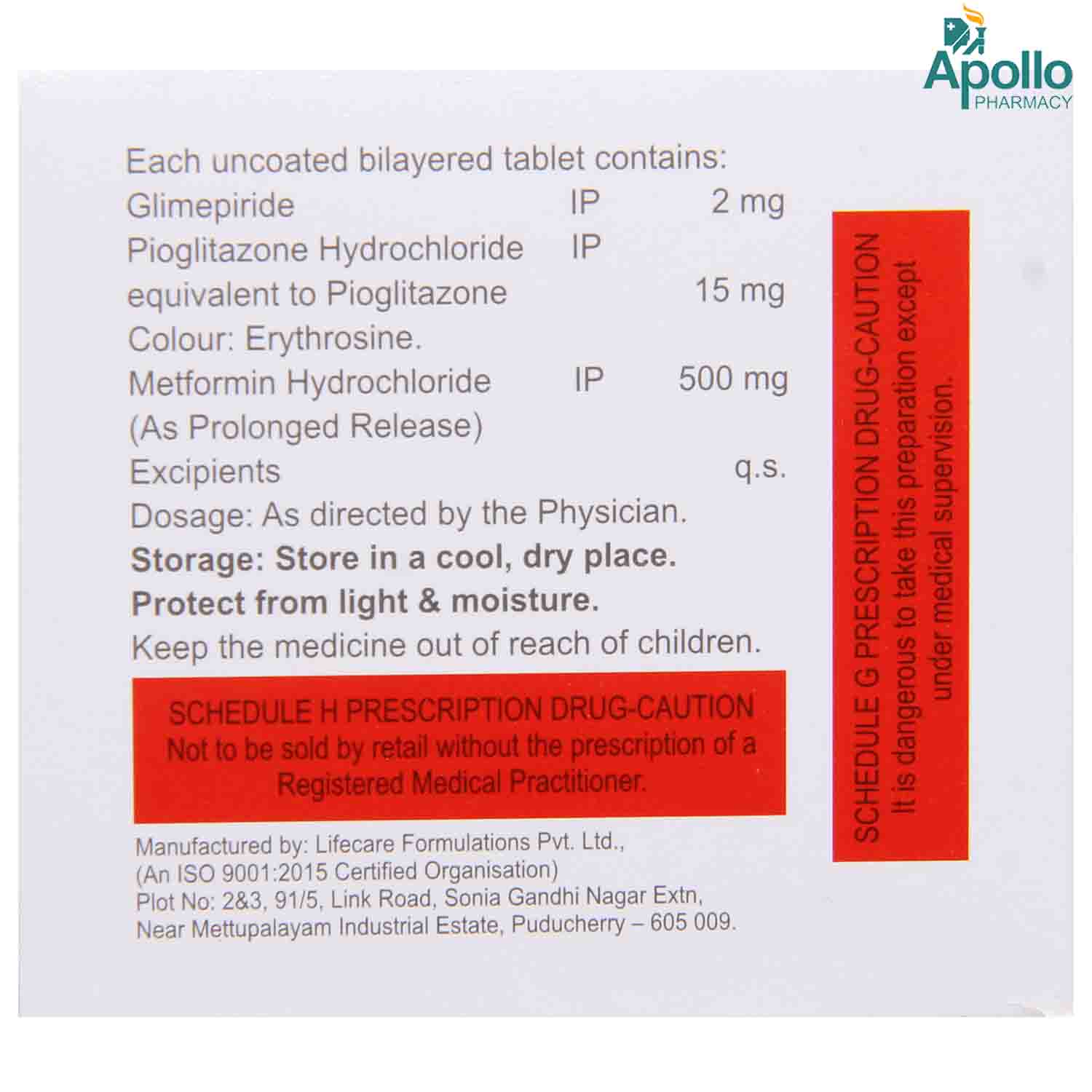 Glimiprime-MP 2 Tablet 10's, Pack of 10 TABLETS Glimiprime-MP 2 Tablet 10's, Pack of 10 TABLETS