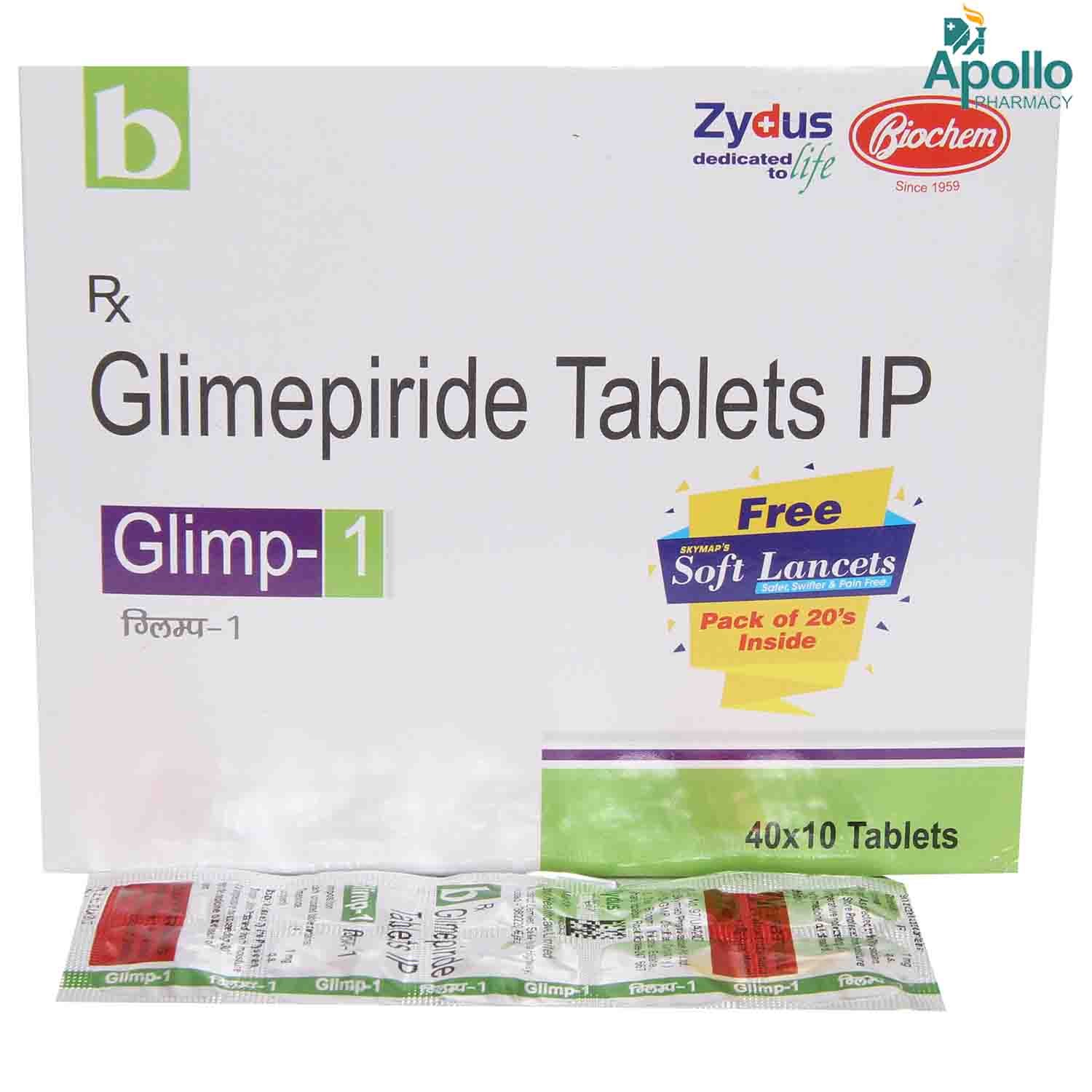 Glimp-1 Tablet 10's, Pack of 10 TABLETS Glimp-1 Tablet 10's, Pack of 10 TABLETS