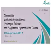 Glimiprime-MP 1 Tablet 10's, Pack of 10 TABLETS