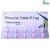 Glimiprime-1 Tablet 10's, Pack of 10 TABLETS