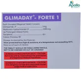 Glimaday Forte 1 mg Tablet 10's, Pack of 10 TabletS
