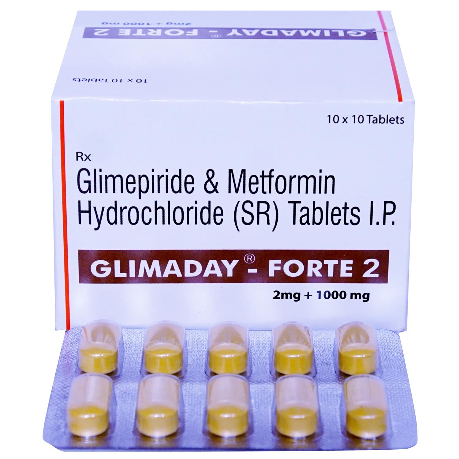 Glimaday Forte 2 Tablet 10's, Pack of 10 TABLETS Glimaday Forte 2 Tablet 10's, Pack of 10 TABLETS
