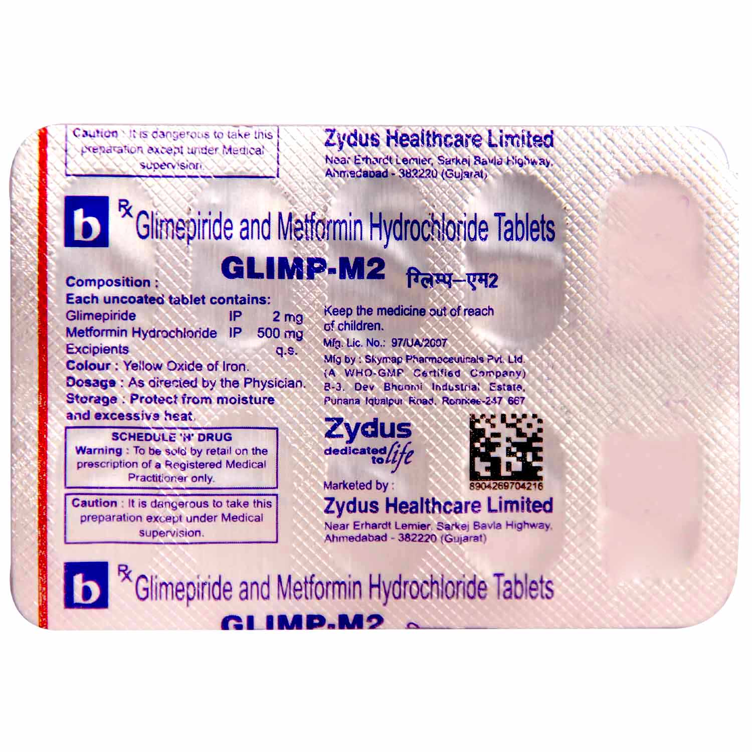 Glimp-M 2 Tablet 10's, Pack of 10 TABLETS Glimp-M 2 Tablet 10's, Pack of 10 TABLETS
